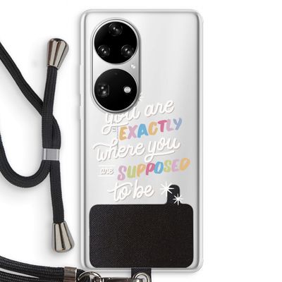 Right Place: Huawei P50 Pro Transparant Hoesje met koord