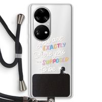 Right Place: Huawei P50 Pro Transparant Hoesje met koord