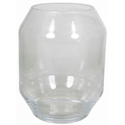 Ronde vaas helder glas 25 cm