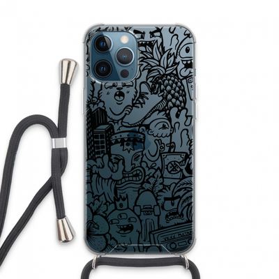 Vexx Black Mixtape: iPhone 13 Pro Max Transparant Hoesje met koord