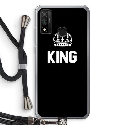King zwart: Huawei P Smart (2020) Transparant Hoesje met koord