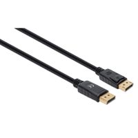 Manhattan 355568 DisplayPort-kabel DisplayPort Aansluitkabel DisplayPort-stekker, DisplayPort-stekker 1.00 m Zwart DisplayPort 1.4, Afgeschermd (drievoudig), - thumbnail