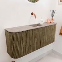 Toiletmeubel Mondiaz Joya Dlux | 103.2 cm | Meubelkleur Dusk | Faye wastafel Saba Wasbak Midden | Zonder kraangat(en)