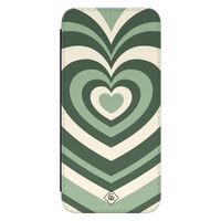 Samsung Galaxy S20 FE flipcase - Hart swirl groen