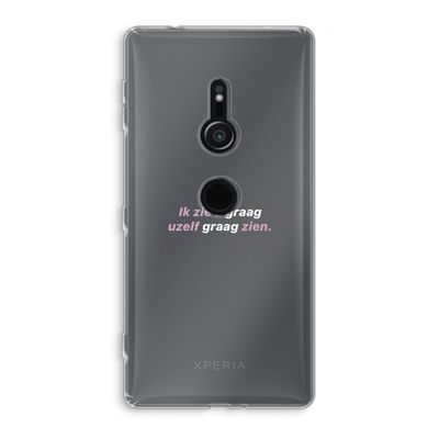 uzelf graag zien: Sony Xperia XZ2 Transparant Hoesje