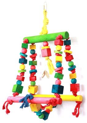 Happy Pet speelgoed double swing papegaai