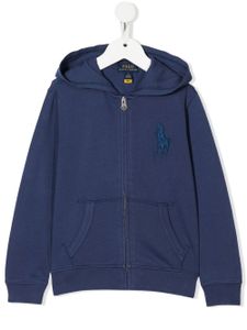 POLO RALPH LAUREN KIDS hoodie zippé à motif Polo Pony - Bleu