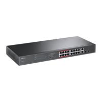 TP-Link TL-SL1218MP Unmanaged Gigabit Ethernet (10/100/1000) Power over Ethernet (PoE) 1U Zwart - thumbnail