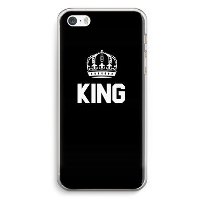 King zwart: iPhone 5 / 5S / SE Transparant Hoesje