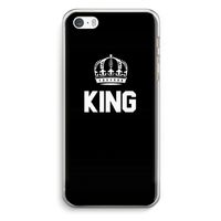 King zwart: iPhone 5 / 5S / SE Transparant Hoesje