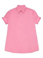 MM6 Maison Margiela Kids robe-chemise à logo brodé - Rose - thumbnail