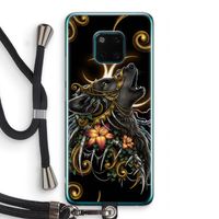 Huilende Wolf: Huawei Mate 20 Pro Transparant Hoesje met koord