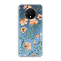 Peachy flowers: OnePlus 7T Transparant Hoesje