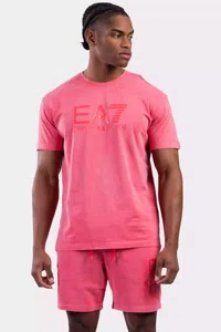 EA7 Emporio Armani Big Chest Logo T-Shirt Heren Roze - Maat S - Kleur: Roze | Soccerfanshop