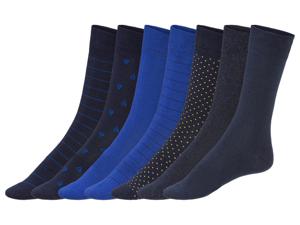 7 paar heren sokken (39-42, Donkerblauw/blauw)