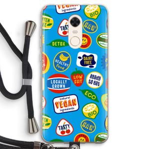 Fruitsticker: Xiaomi Redmi 5 Transparant Hoesje met koord