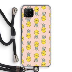 Ananas: Huawei P40 Lite Transparant Hoesje met koord