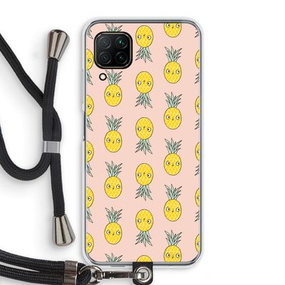 Ananas: Huawei P40 Lite Transparant Hoesje met koord