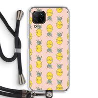 Ananas: Huawei P40 Lite Transparant Hoesje met koord