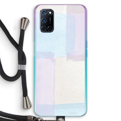 Square pastel: Oppo A52 Transparant Hoesje met koord