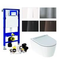 Geberit UP320 Toiletset set69 ONE Rimless Diepspoel Turboflush Wit met Sigma 70 drukplaat