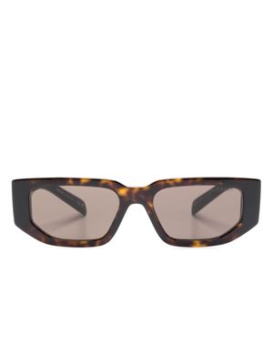 Prada Eyewear lunettes de soleil à monture rectangulaire - Marron