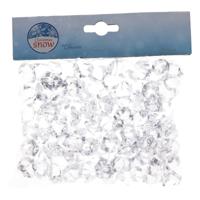 Decoris ijsblokjes - transparant - kunststof - 1,5 cm - 200 gram - decoratie - winter themafeest