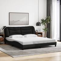 Bedframe zonder matras stof zwart 180x200 cm