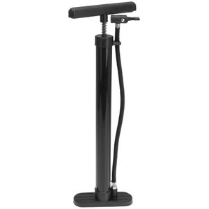 Fietspomp staand - met extra ventielen - zwart - H45 cm   -