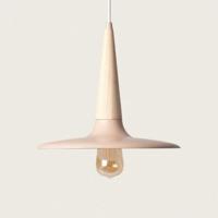 Hanglamp beige hout en metaal met E27 fitting &apos;Russel&apos;