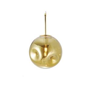 Leitmotiv - Hanglamp Blown Glass - Rond Messing - Ø30cm