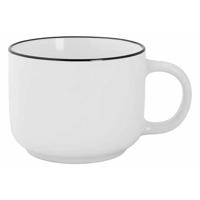 Cosy & trendy Soepkom Renee - wit - 14 x 8 cm - porselein - soep/saus kom - 480 ml