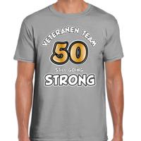 Cadeau T-shirt voor heren - veteranen team - grijs - verjaardag - 50 jaar