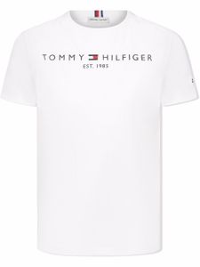 Tommy Hilfiger Junior t-shirt en coton biologique à logo imprimé - Blanc