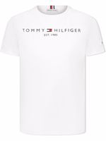 Tommy Hilfiger Junior t-shirt en coton biologique à logo imprimé - Blanc