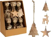 KERSTFIGUREN HANGDECO 10CM 3AS KERSTFIGUREN HANGDECO 10CM 3AS