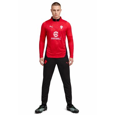 PUMA AC Milan Trainingspak 1/4-Zip 2025-2026 Rood Zwart Wit PUMA AC Milan Trainingspak 1/4-Zip 2025-2026 Rood Zwart Wit