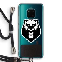 Angry Bear (white): Huawei Mate 20 Pro Transparant Hoesje met koord