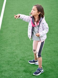 Sportlegging voor meisjes van technisch materiaal zachtroze