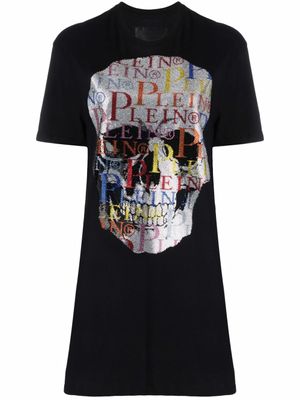 Philipp Plein robe courte à tête de mort strassée - Noir Philipp Plein robe courte à tête de mort strassée - Noir