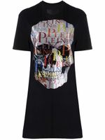 Philipp Plein robe courte à tête de mort strassée - Noir - thumbnail