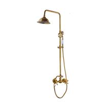 Gouden opbouw douche-set