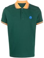 Moncler polo en coton à patch logo - Vert