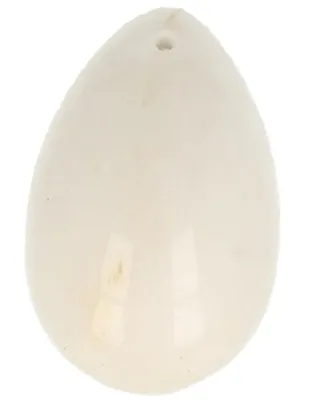 Yoni Ei Sneeuwkwarts - Top Geboord (45 x 30 mm) Yoni Ei Sneeuwkwarts - Top Geboord (45 x 30 mm)