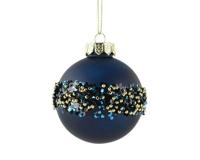 Kerstbal pp d8 cm nachtblauw Decoris - Decoris Kerstbal pp d8 cm nachtblauw Decoris - Decoris