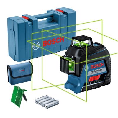 Bosch Professional GLL 3-80 G Kruislijnlaser Groen in Koffer - 0601063Y00