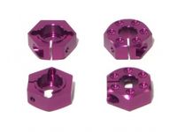 Aluminium hex wheel hub (14mm/clamp type/purple/4 pcs