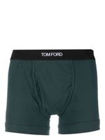 TOM FORD boxer en coton à taille à logo - Vert - thumbnail