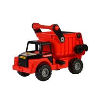 Polesie mammoet mega kiepwagen rood/zwart