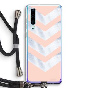 Marmeren pijlen: Huawei P30 Transparant Hoesje met koord